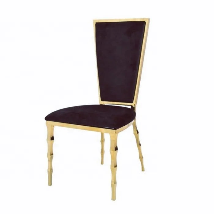 BASTET Contemporary Design Soft Leather Backrest Dining Chairs Modern Stainless Steel Home Furniture for Apartments Weddings