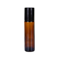 10ml Colored  Amber Blue Transparent Cylinder Essential Oil Roll on Glass Bottle With Metal Roller Ball