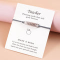 Stainless Steel Teacher Teach Charm Bracelet Teacher's Day Gift for Teacher Bracelets