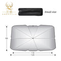Portable Manual Control Double Silver 190T Nylon Car UV Protection Umbrella Tent Foldable 140cm Diameter Four-season Protection