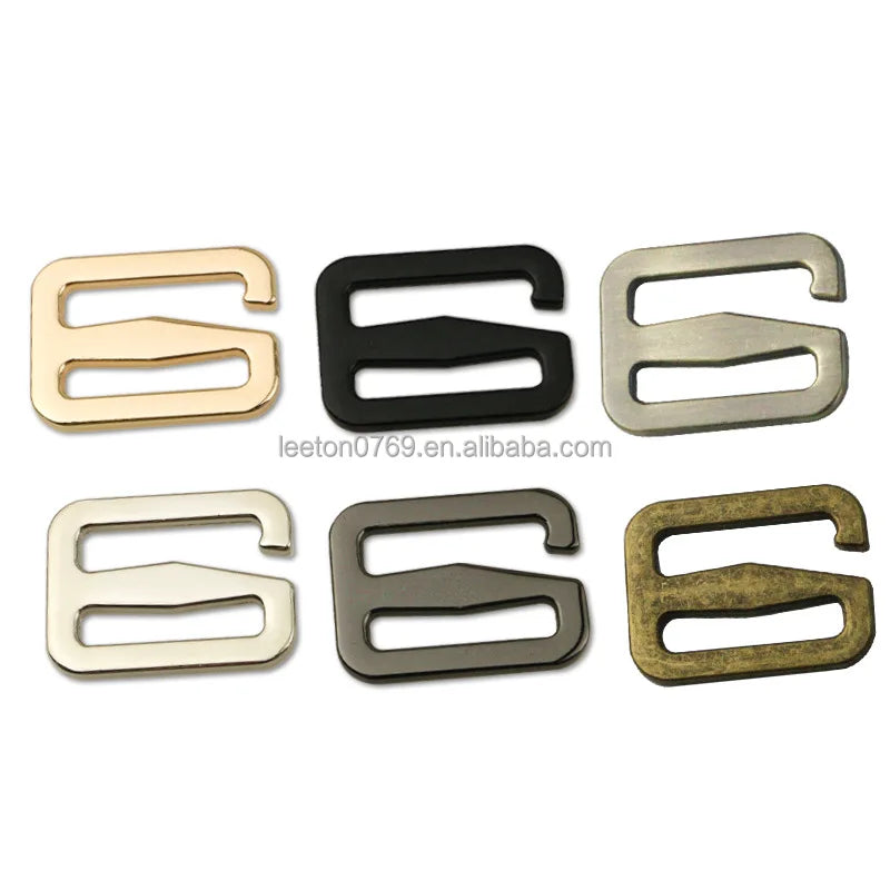 Stock Supply Bag Hardware Accessories 6 Colors 25mm 1.0 Inch Zinc Alloy Adjustable Bag Buckle Hook
