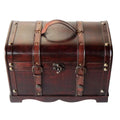 Factory Direct Hot Sell Pirate Treasure Chest Box Vintage Storage Chest Wooden Treasure Chest Box