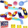 48PCS Kids Bath Toys Balls Track Game Shower Toys Assembled Track Water Slide DIY Bathtub Bathroom Bath Toy for Kid Gift