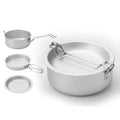 Portable Ultralight Aluminum Camping Cooking Set Lunch-box Dinner Plate Frying Pan Pot Hiking Cookware for Outdoor