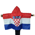 100% Polyester Promotional Football Fan Croatia Cloak Germany Italy Custom Personal Country Europe Cape Body Flag