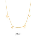 HOVANCI Custom Initial English Letter Mama Jewelry Mother's Day Stainless Steel Pendant Gold Woman Chain Necklace