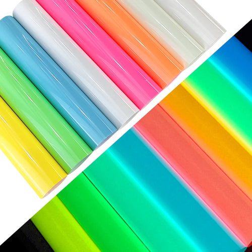 0.2mm Fluorescent Glow in the Dark Engraving Heat Transfer High Frequency Film TPU Lettering Waterproof Film for Decoration