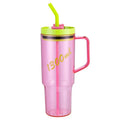 1300ml Large Capacity Water Cup with Straw and Handle Portable Sports Plastic Water Cup