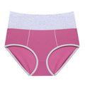 Women's Lace High Waisted Cotton Underwear Soft Breathable Full Coverage Stretch Briefs Ladies Panties