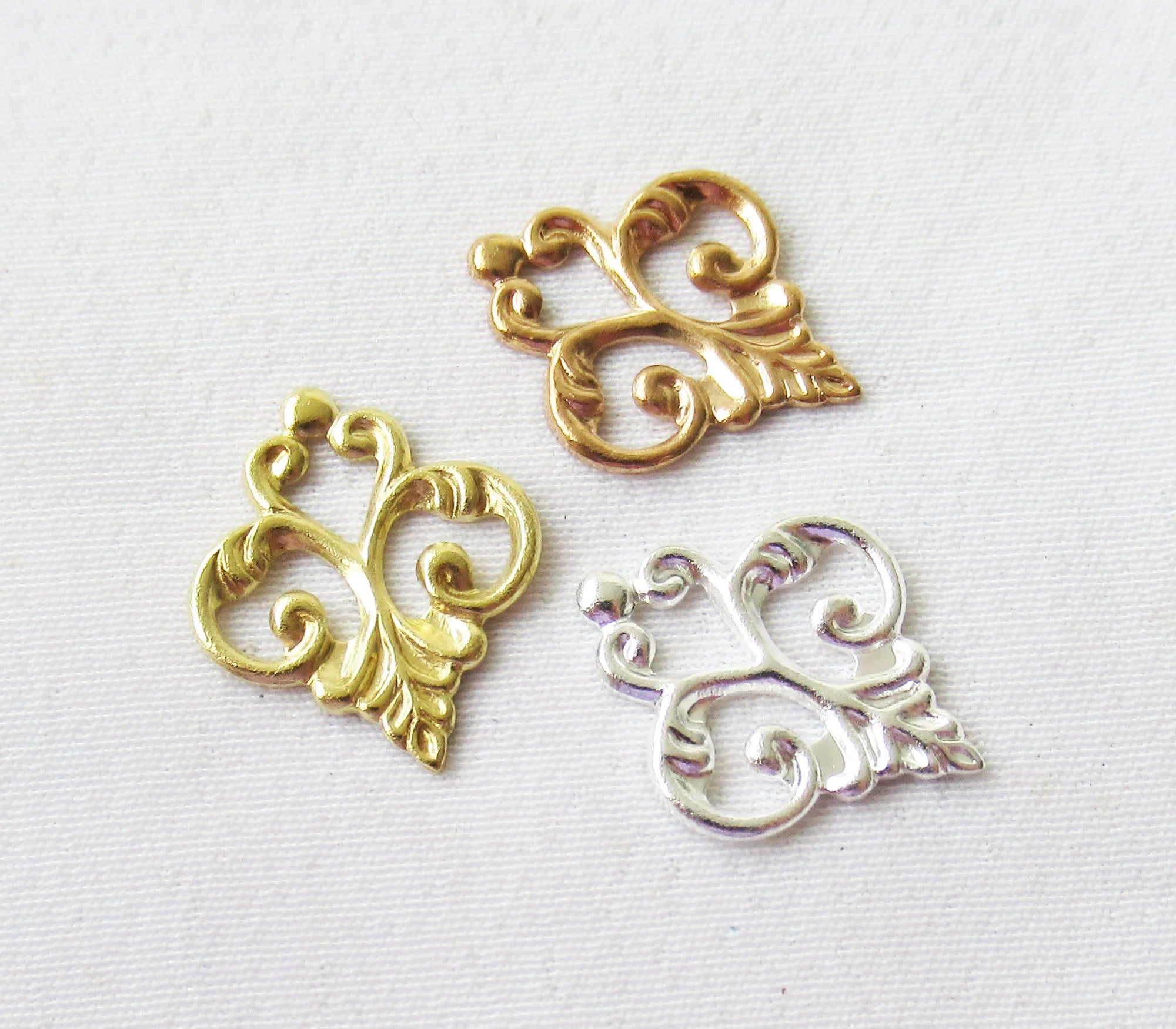 Brass Filigree 15.5 X 13 mm Art Decorations DIY Crafts