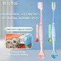 U Shape Widehead Orthodontic New Lollipop Toothbrush with Self-Contained Tongue Scraper In stock supports customization