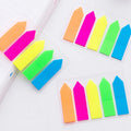 Factory Price 25pcs Pack Fluorescence Rainbow Self Adhesive Sticky Notes Bookmark Memo Pad Point It Index Flag Stickers