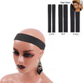 New Upgrade 2.5cm/3cm/3.5cm Adjustable  Hook and Look Magic Tape Band Black Nylon Highest Wig Elastic Band for Wig Cap Wig