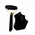 Best Price Custom Logo Anti-Aging Facial Massage Spa Set with Black Bian Stone Jade Roller Gua Sha