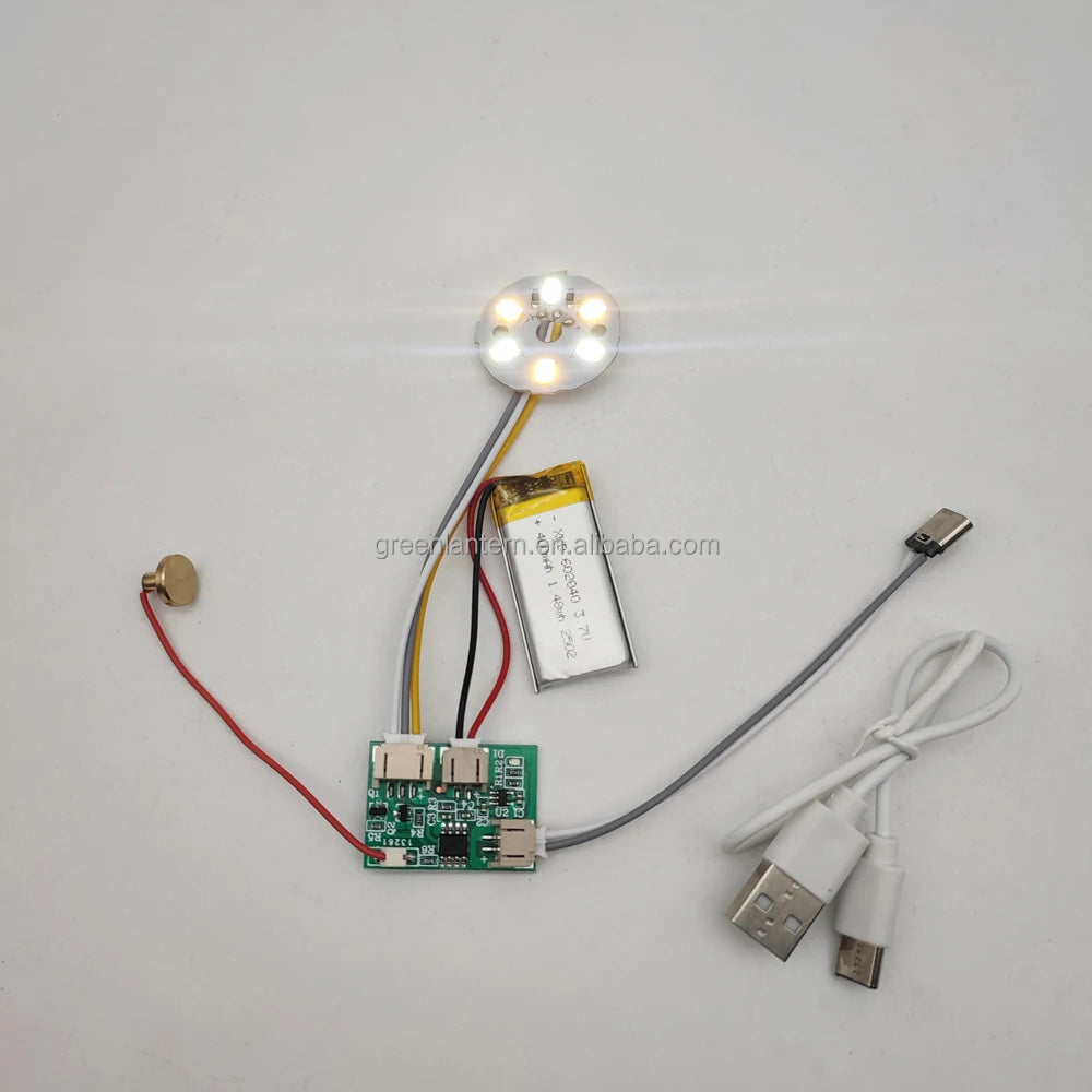 LED Night Light Source LED Chip PCB Board for DIY Wood Light Base 5V USB PCB Light Panel 31mm Touch Dimmer Rechargeable Battery