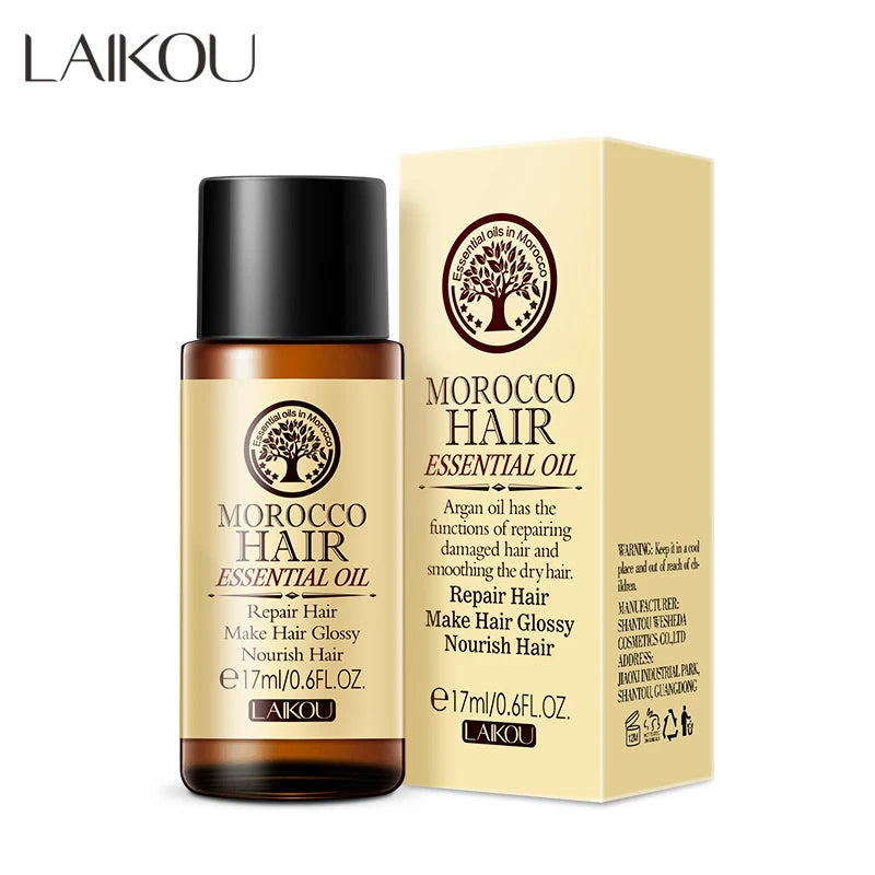 LAIKOU 17ml Moroccan Oil Hair Serum Refreshing Hair Repairing Nourishing Conditioning Styling Oil Pure Coconut Oil