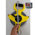 Nylon Coated Triple Speed 50m 100m Steel Tape Measure Steel Reel Ruler Long Distance Measurement