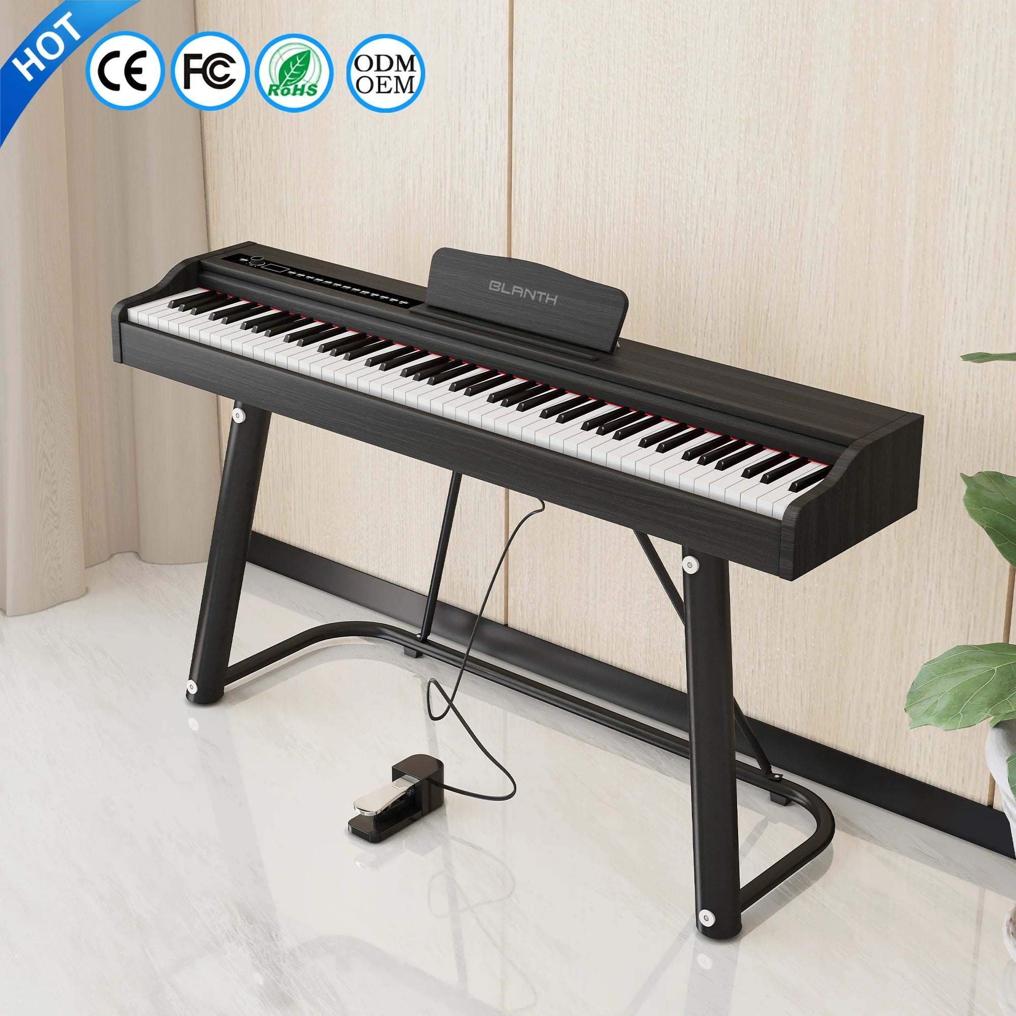 BLANTH Electronic Piano Digital 88 Key Piano Electronic Portable Piano Keyboard Musical Instruments