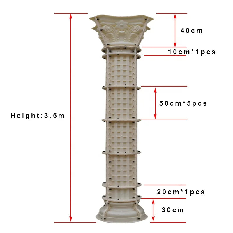 Latest Wholesale Factory Price Reuse Cast-in-place Concrete European Roman Pillar Columns Molds for House Column Decorative