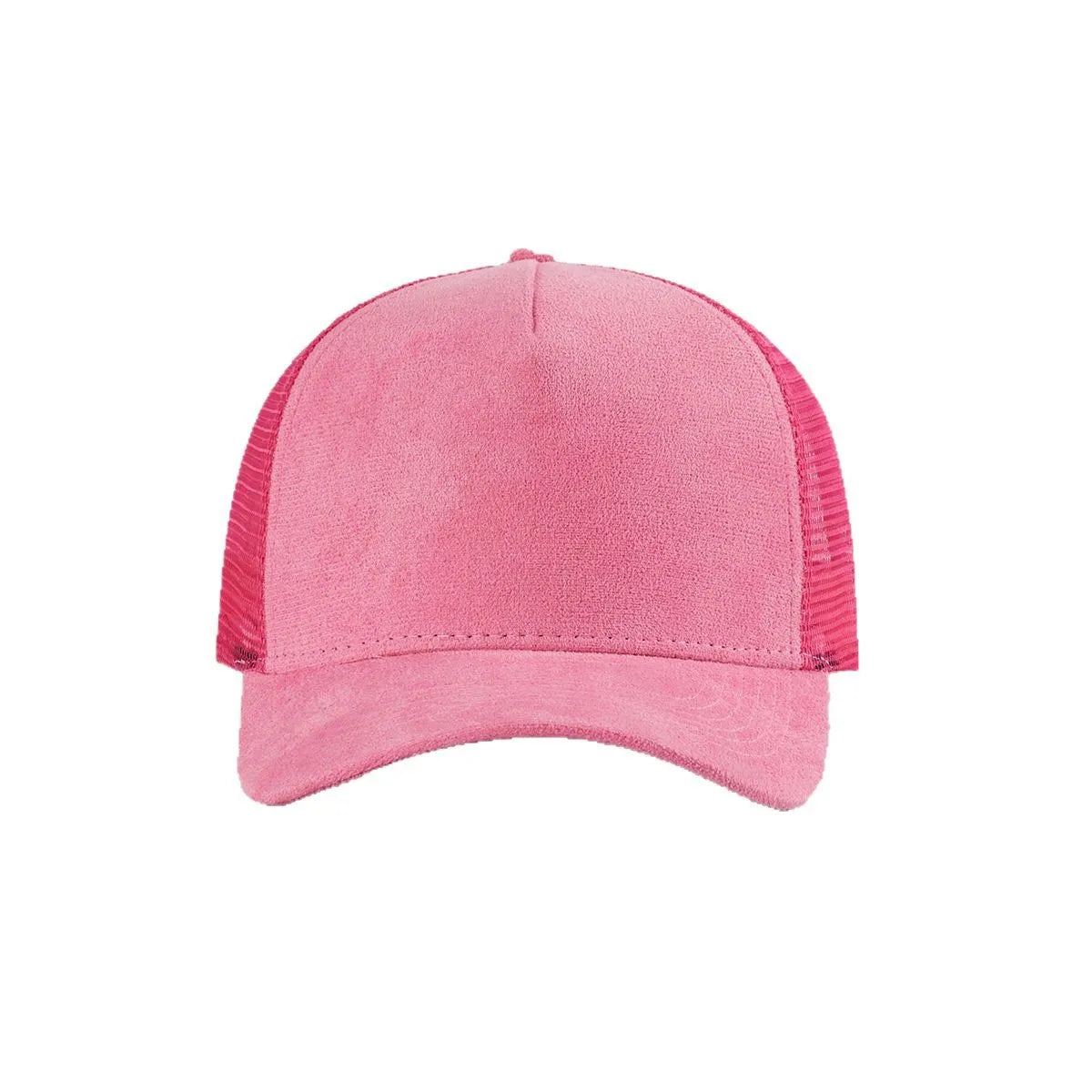 Custom Spring Summer Baseball Cap Suede Breathable Mesh Sports Cap Solid Color 5 Panel Trucker Hat