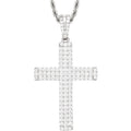 Hip Hop Iced Out Gold Plated Brass Cross Pendant Full Bling CZ Diamond Jewelry Elegant Cross Pendant Necklace