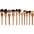 High End Walnut Makeup Brush Set Custom Logo Professional Makeup Tools for Women Synthetic Hair Vegan Makeup Tools