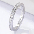 Huitan S925 OEM Elegant Geometric Square Shaped Design Crystal Cubic Zirconia Silver/Gold Plated Rings for Women Sterling Silver
