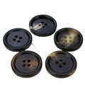 Customized Good Quality Plastic Resin 4 Hole Button Black Brown Resin Coat Buttons for Clothes
