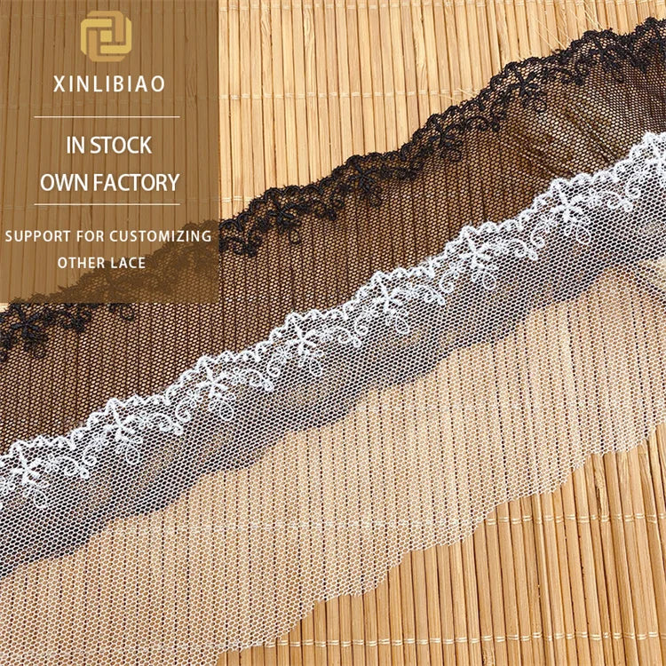 Lace Maker Polyester Embroidery Mesh Cloth Lace Dress Sewing Accessories Multi-color Wholesale Lace Edging