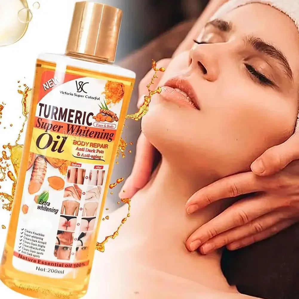 Turmeric Essential Oil Facial Body Massage Moisturizing Diffuser Aromatherapy Face Body Care Smoothing Body Face Skin Care 200ml
