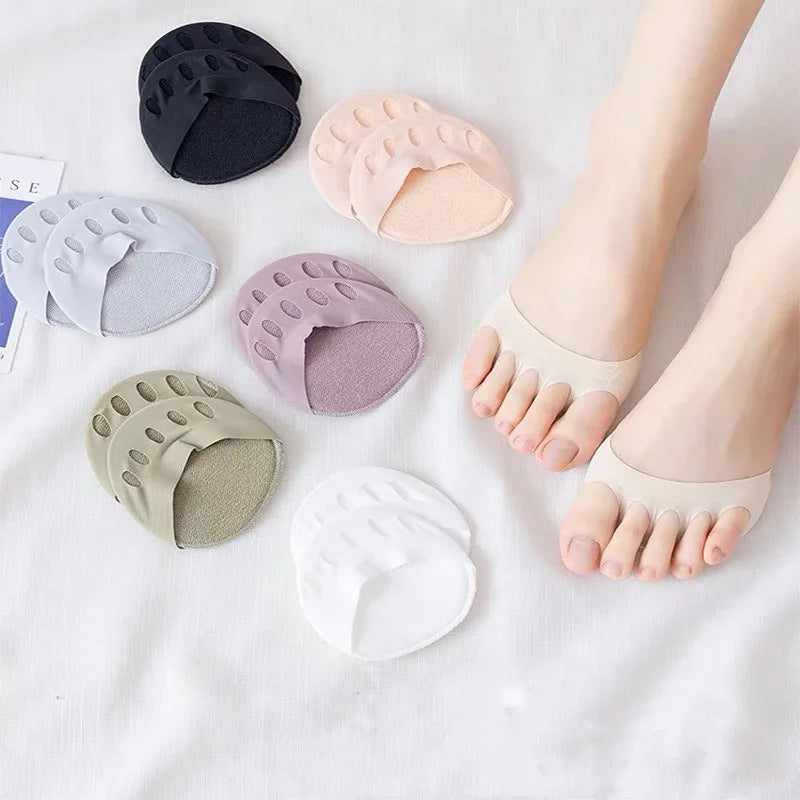 WUYANG FACTORY Summer Women Girl Custom logo Holes Toe Breathable Separating Foot Sole Socks
