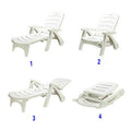 BC-2 White Plastic Long Beach Lounge Chair Modern Design Foldable for Outdoor Use New Product with Good Prices
