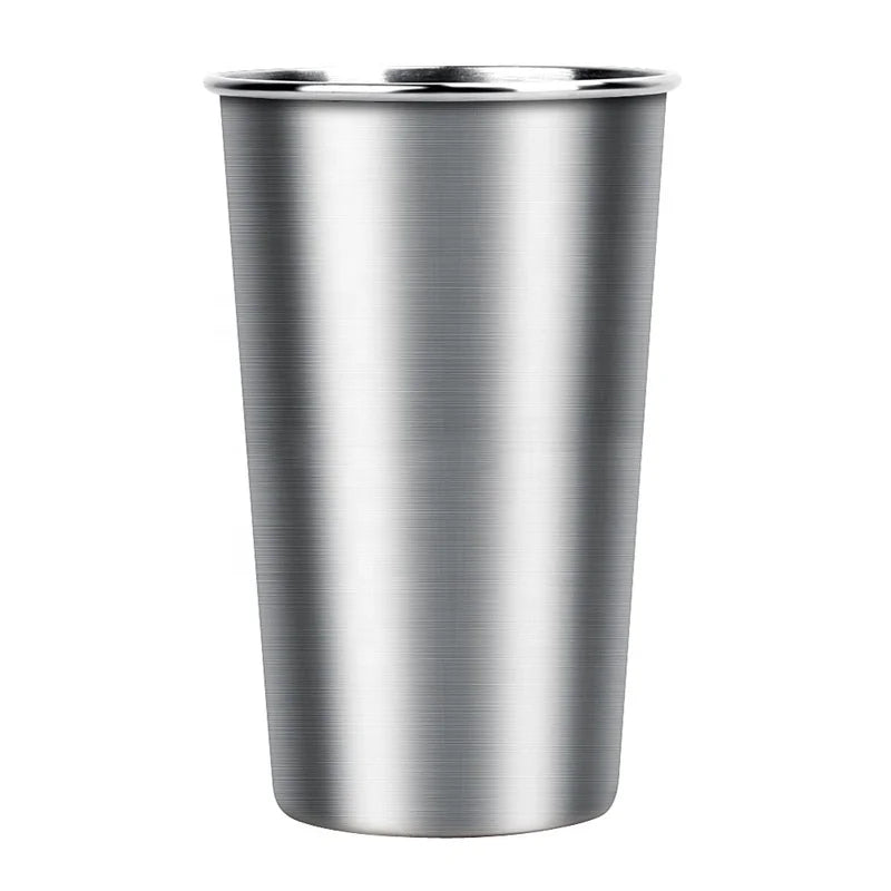 Factory 350ml 500ml Outdoor Camping Drinking Beer Cup Stacked Stainless Steel Tumbler Pint Shot Glasses Ice Cream Cold Drinks
