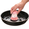 Baby-Friendly Plastic Kitchen Cleaning Dish Brush Hand Style Soap Dispenser for Household Bathroom Usage Cleaning Brushes