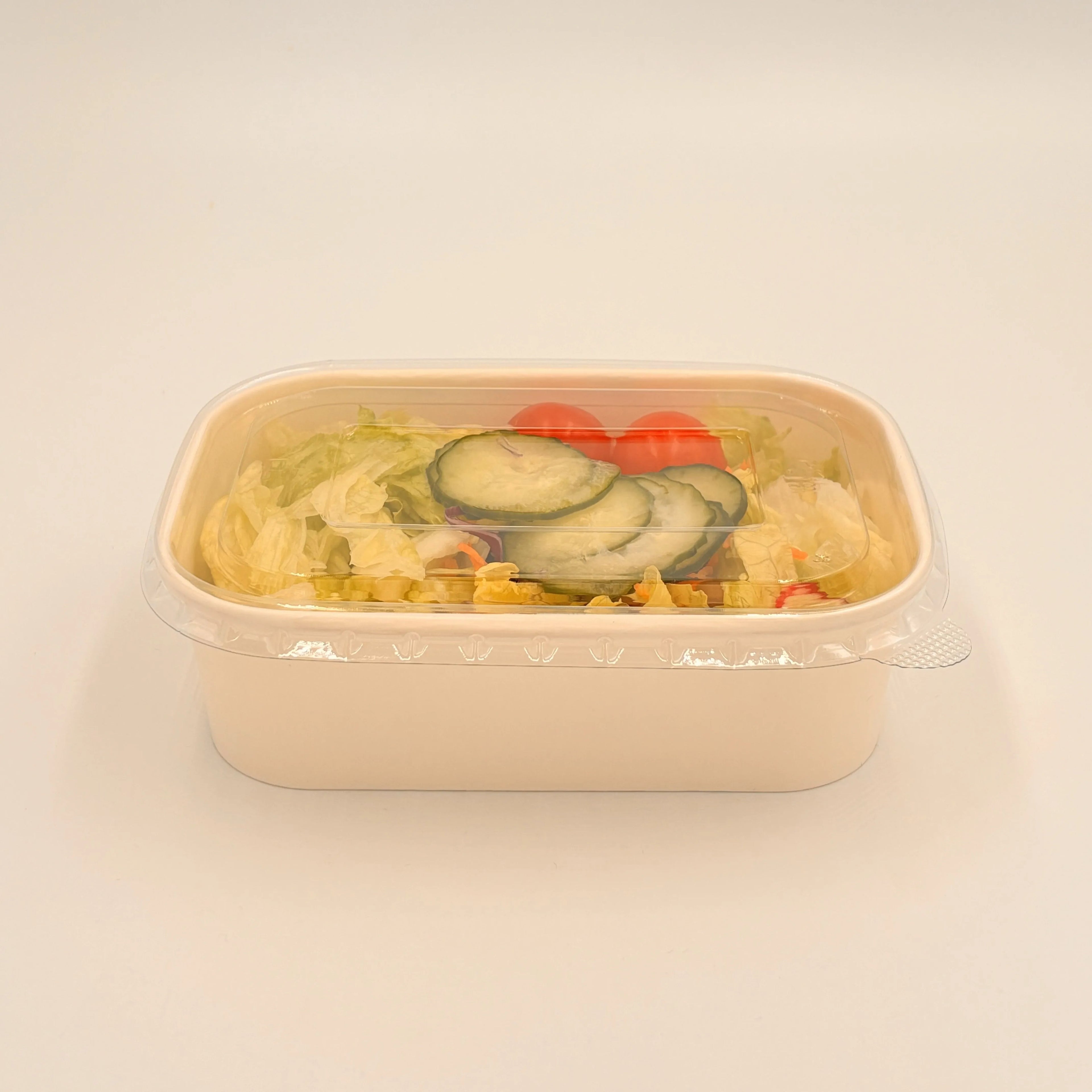 Eco-Friendly Disposable Kraft Paper Box Popular Take-Away Dinner Container with Lid for Sushi Made From Recycled Materials