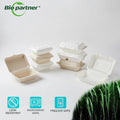 9 Inch PFAS-Free Clamshell Lunch Box Biodegradable Disposable Takeout Containers Bagasse Burger Bento Meal Storage PFAS-Free