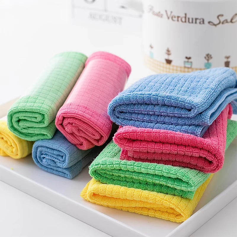 Wholesale Multi-Colored Microfiber Dish Towel Absorbent and Soft Waffle Lattices Square Shape for Kitchen Use