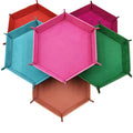 23*23*4 cm PU Leather Velvet Material Dice Box Bigger Hexahedron 6 Faces Colorful DND Dice Tray Packaging & Printing Product