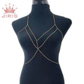 JIRIS New Design Stainless Steel Belly Chain Body Jewelry with Gold Plated & Silver Plated Double Layer for Women Party Occasion