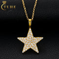 Hot Selling Party Star Necklace 925 Sterling Silver Moissanite Prong Setting Jewelry Iced Out Pendant for Men Women