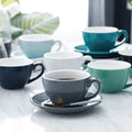 250cc European Cappuccino Ceramic Mug Set Hotel Restaurant Coffee Cup Porcelain Logo Printing Manufacturer Direct Sell Hot Cakes