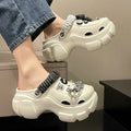2025 Summer DIY Thick-Soled Platform Height Increasing Anti Slip EVA Girls Shoes Slides Heeled Sandals for Women and Ladies