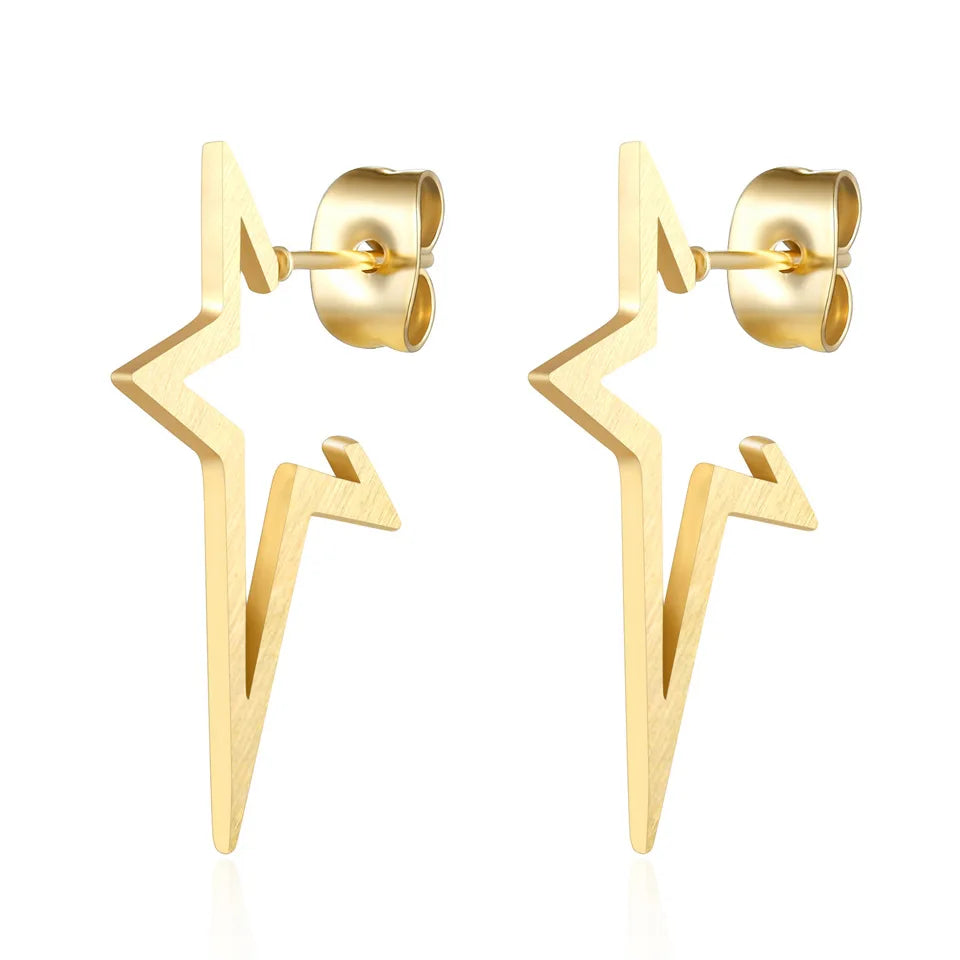 2025 New Fashion Star Earrings Hot Selling Korean Stainless Steel Earrings