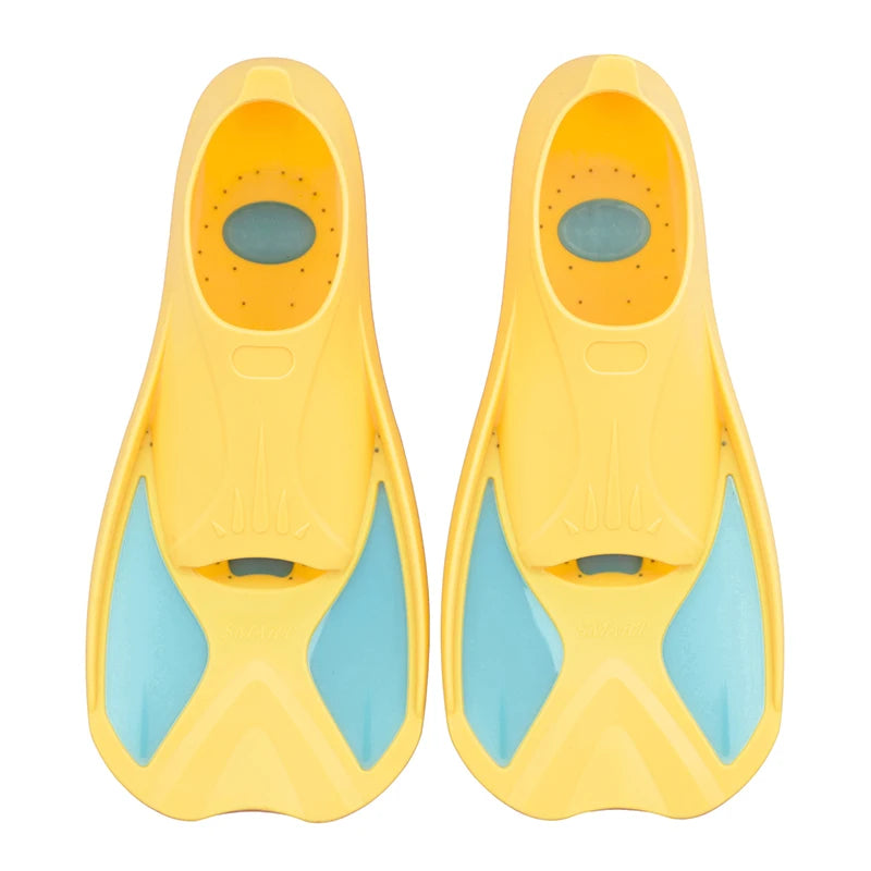 Aloma Kids' Full Foot Silicone Scuba Diving Flippers Wholesale Short Blade TPR Swimming Training Fins Rubber Material