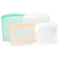 Customizable Food Grade Silicone Reusable Food Storage Bags Waterproof Transparent Zipper Bag