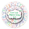 50pcs Inspirational English Sentences Waterproof PVC Die Cut Sticker Packs for Kids Cup Laptop Bicycle Luggage Phone Decoration