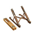 Bamboo Folding Wood Expandable Stand Tablet Holder Adjustable Foldable Multiple Angles Portable Laptop