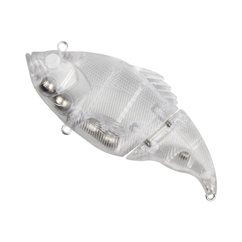 Unpainted 10.4g 7.5cm Simulated Hard Plastic Crankbait Lure Body 2 Segment ABS for Fishing Rivers Lakes Streams for Salmon
