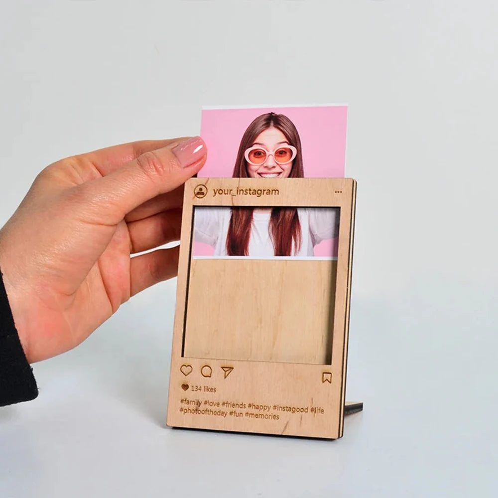 Pafu Custom Wood Photo Mini Frames Home Table Decoration Youth Style Plywood Picture Holders