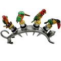 Factory Antique Silver Dog Design 4-hole Wine Stoppers Stand Bottle Stopper Bouquet Alloy Cat Wine Bottle Stopper Holder Stand